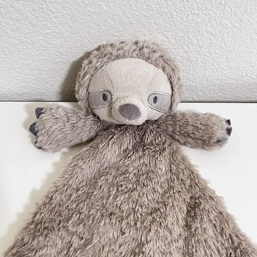 Demdaco Sloth Flat Security Blanket Rattle Lovey Lovie Plush 2019